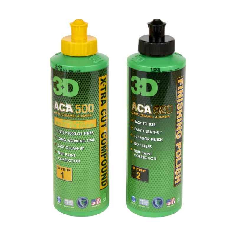 3D ACA 500&520 (240ml.) Dviejų Žingsnių Poliravimo Pastų Rinkinys