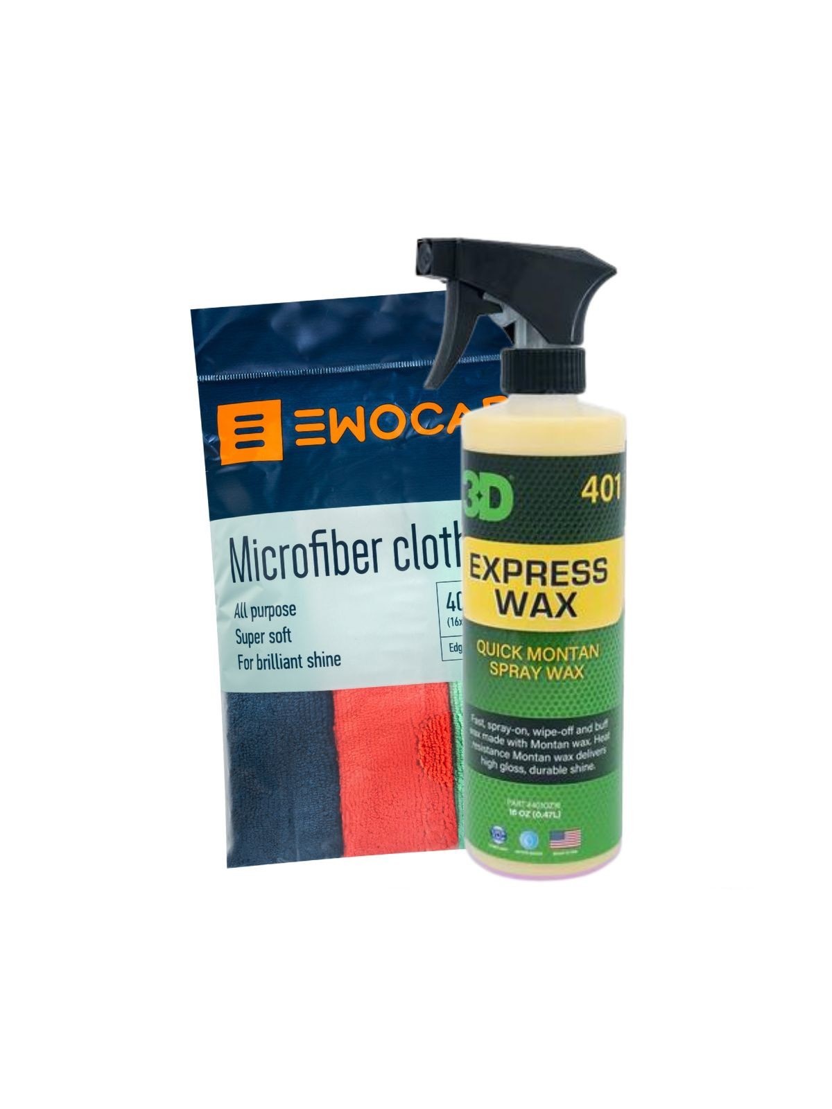 3D Express Wax + Ewocar Cloth Set 320GSM