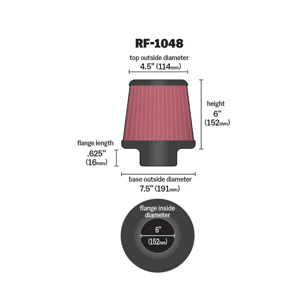 K&N - RF-1048 | 152mm