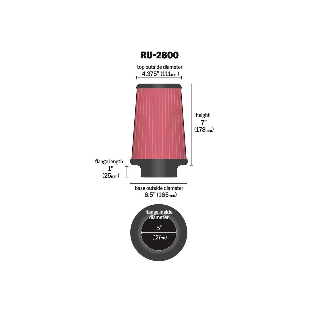 K&N RU-2800 | 127mm
