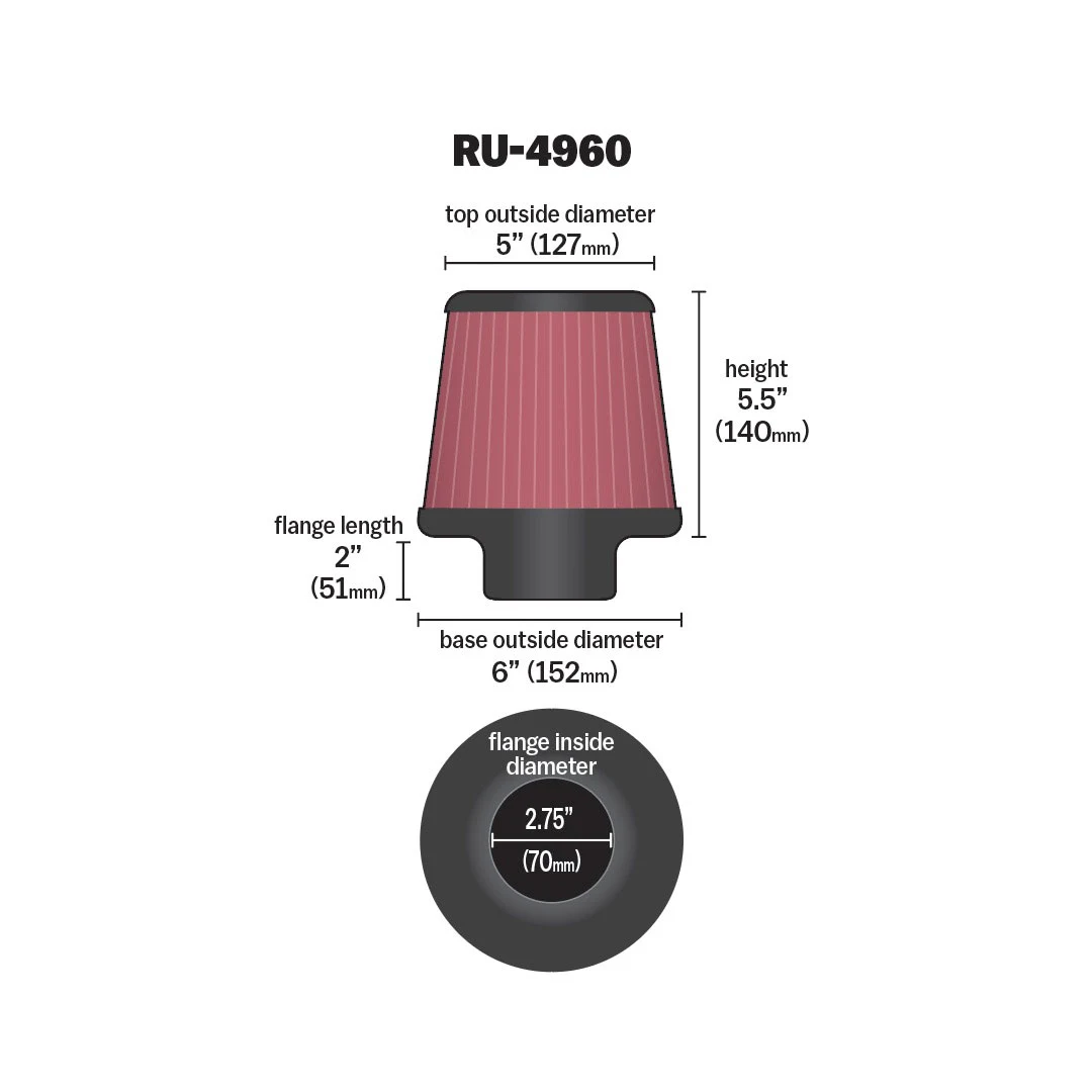 K&N RU-4960 | 70mm