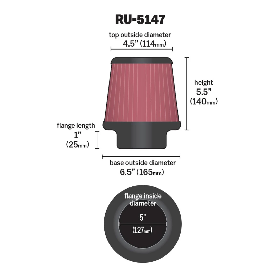 K&N - RU-5147 | 127mm