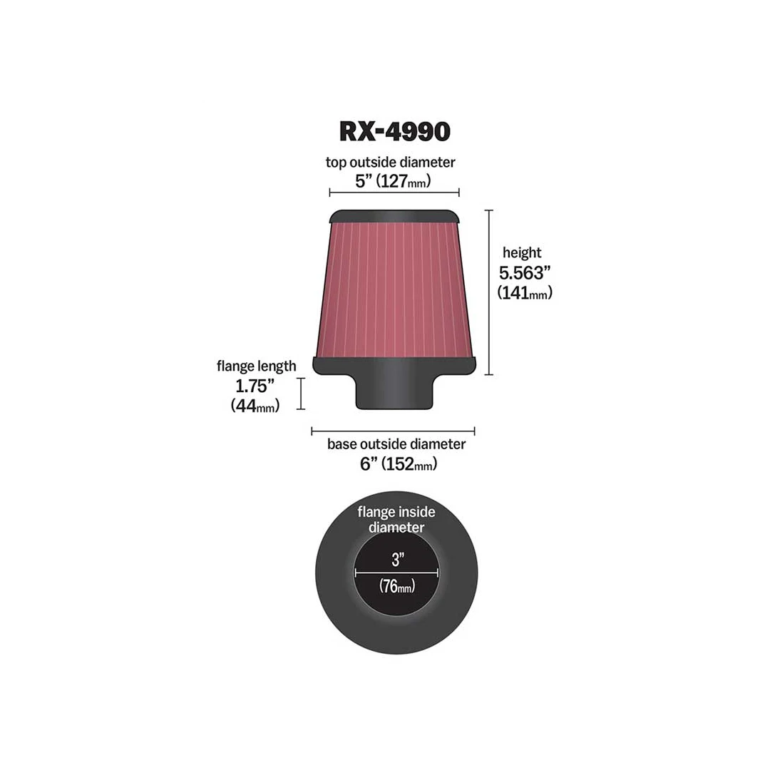 K&N RX-4990 | 76mm