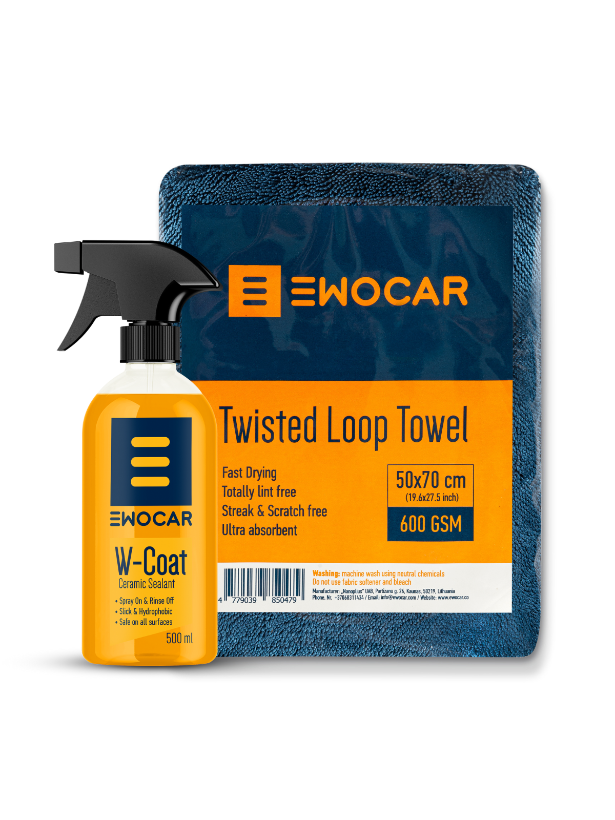 EWOCAR W-Coat - Automobilio išorės priežiūros rinkinys
