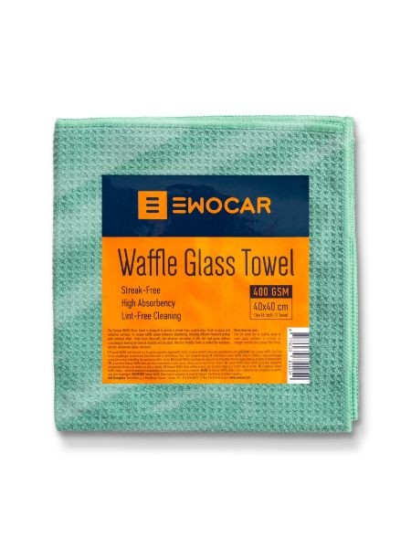EWOCAR Waffle Glass Towel - Mikropluošto šluostė stiklams