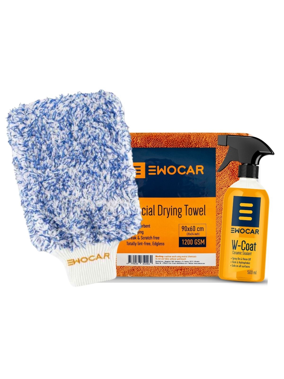 W-Coat + Wash Mitt + Special Twisted Loop Towel